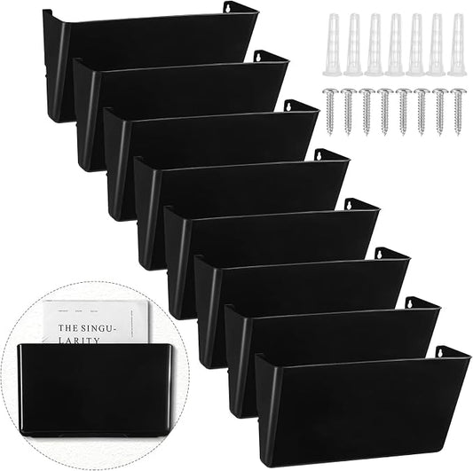 Colarr 8 Pcs Wall File Holder Organizer Plastic Wall Mount Mail Organizer by Colarr