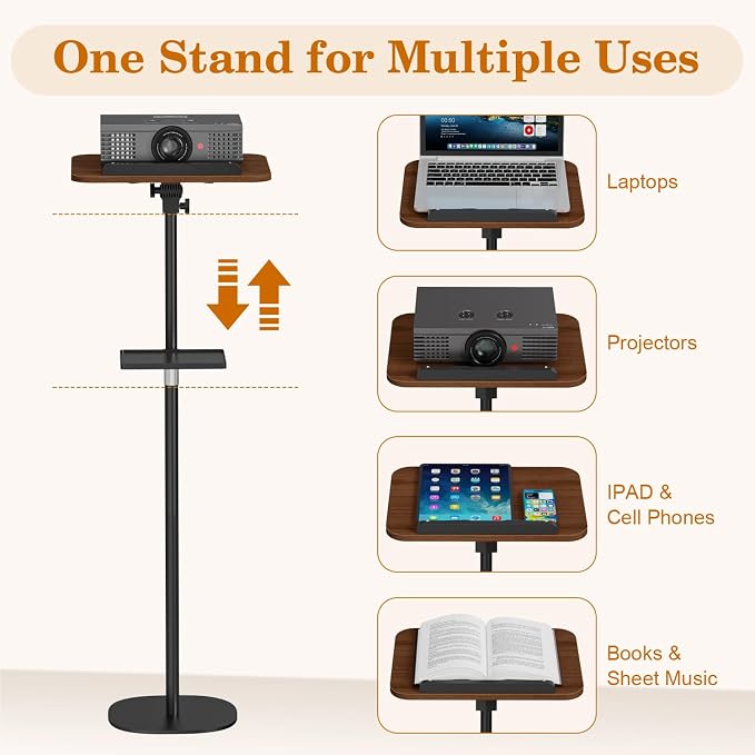 Snughome Floor Book Stand with Removable Tray, Wood Standing Book Stand - Image 7