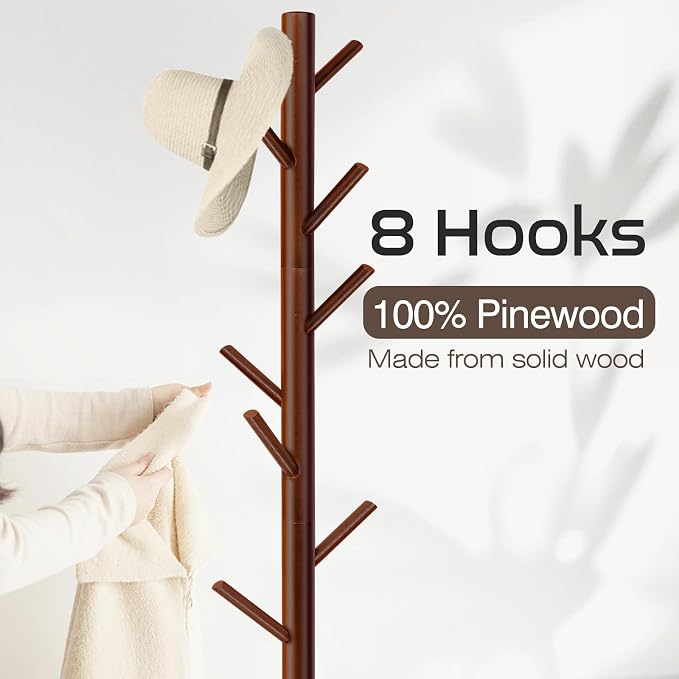 WANGMUXIA 2 PCS Coat Rack, Freestanding Coat Rack - Image 4