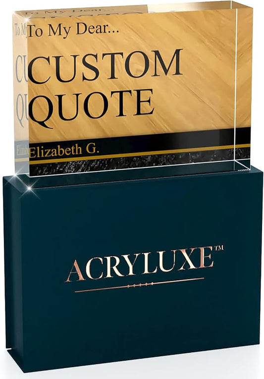 Personalized Gifts, Custom Quote Block Letter Board, Crystal-Clear Acrylic by MySignCenter