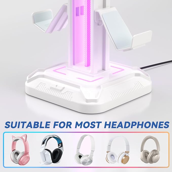 KDD RGB Headset Stand with 9 Light Modes - Image 5