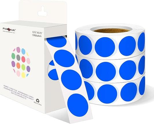 PARLAIM 3/4 Inch Roll Color Coding Labels, 4000 per/4 Rolls Round Adhesive by PARLAIM