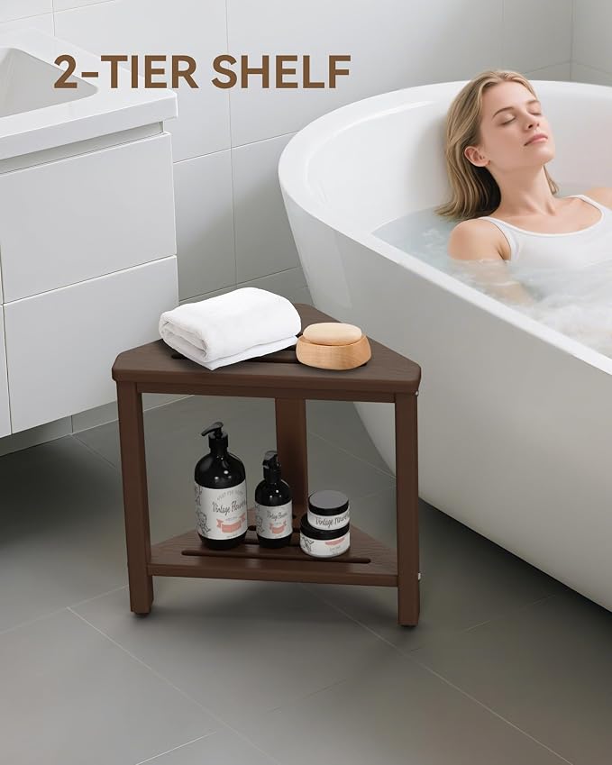 Shower Foot Rest 15in, HDPE Waterproof Shower Stool - Image 6