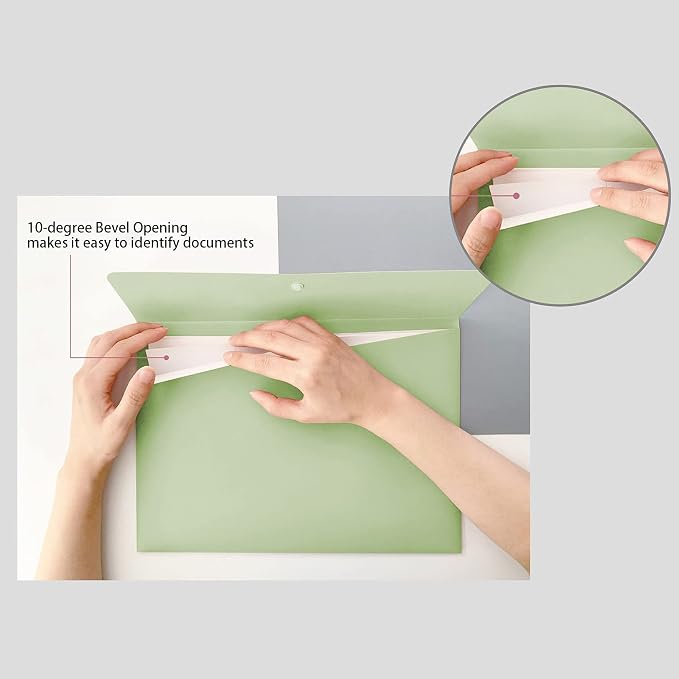VANRA Poly File Folders Letter Size File Jackets Organizer Plastic Envelope A4 - Image 3