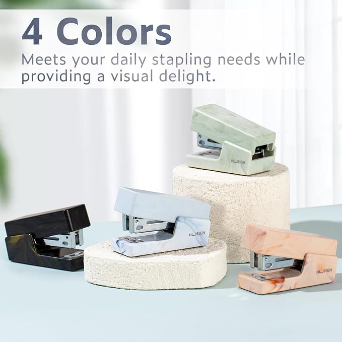 NUSIGN Mini Stapler with 830 Staples, Small Cute Desk Staplers, 25 Sheet - Image 6