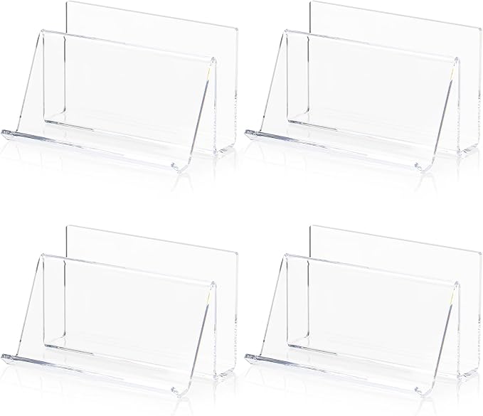4 Pack 3x5 Index Card Display Holder Acrylic Cards Holder Stand Acrylic - Image 2