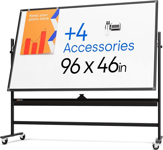 Rolling Dry Erase Board 96 x 46 by KAMELLEO