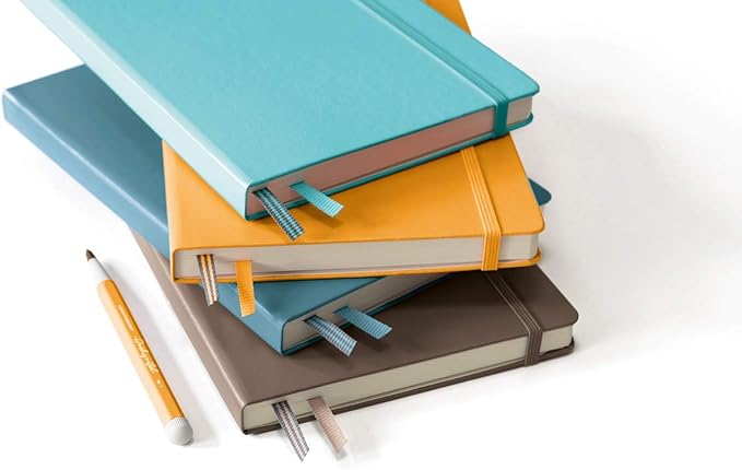 LEUCHTTURM1917 - Notebook Hardcover Medium A5-251 Numbered Pages for Writing and Journaling (Stone Blue, Ruled)-DeskLoop Office