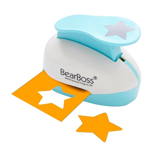 BearBoss Star Paper Punch, Handmade Scrapbook Paper Puncher, Different Size of by BearBoss