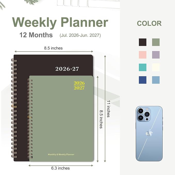 Planner 2026-2027, Weekly and Monthly Calendar Planner, JUL 2026 - Image 2