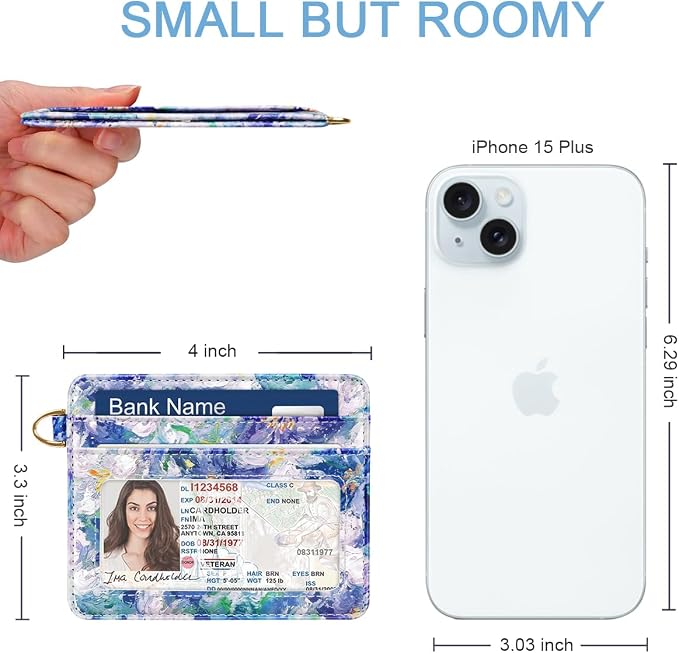 Slim Minimalist Front Pocket RFID Blocking Credit Card Holder Small Wallet Cute - Image 3