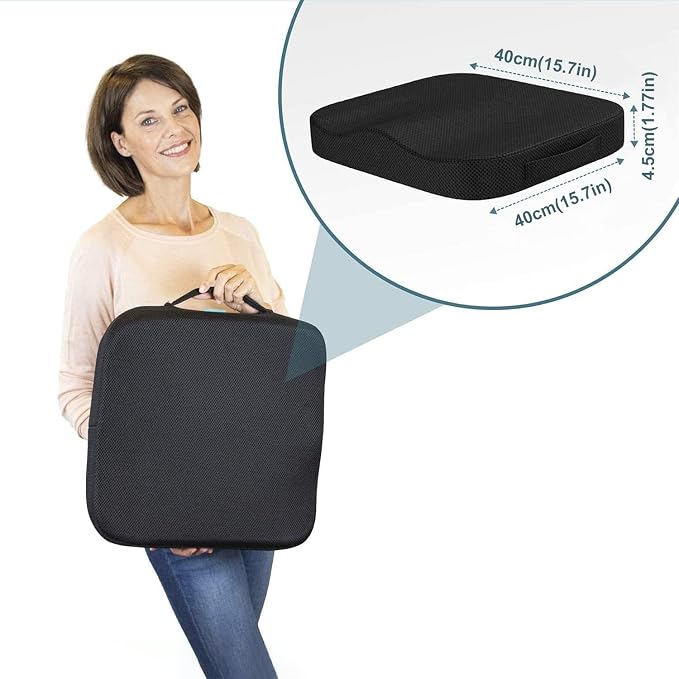 Portable Seat Cushion for Office Soft Memory Foam Seat Cushion Non Slip Bottom - Image 4