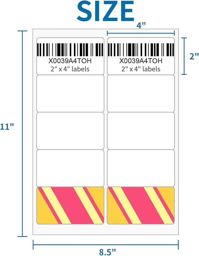 2” x 4” Shipping Address Labels 50000 Labels, BESTIKER 2x4 Printable Labels - Image 2