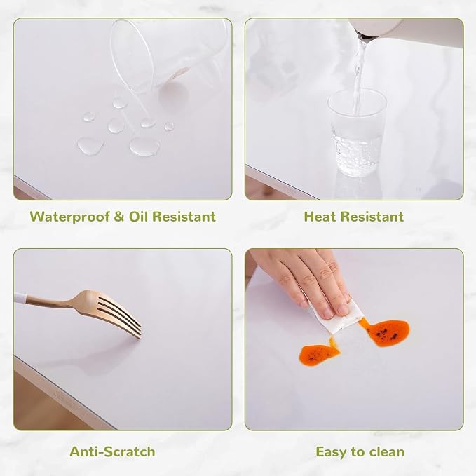 16 x 44 Inch Clear Table Cover Protector, Table Protector, 1.5mm Plastic Table - Image 4
