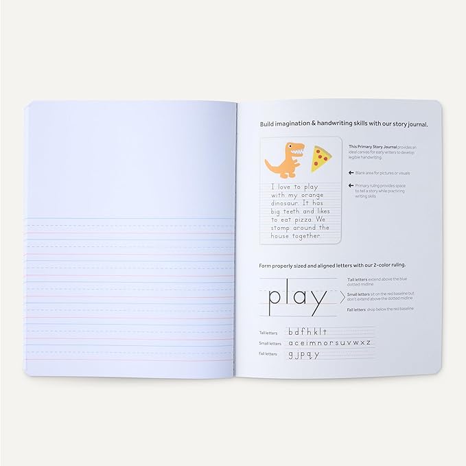 Amazon Basics Primary Composition Notebook, Extra Wide 1/2" Ruled Lines - Image 4