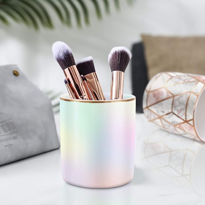 Cute Pen Holder for Desk, Pencil Cup Holder Desktop Stationery Makeup Brush - Image 9