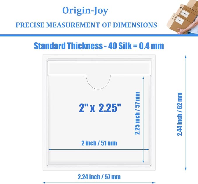 Origin-Joy 60 PCS Self Adhesive Index Card Pockets - Image 2