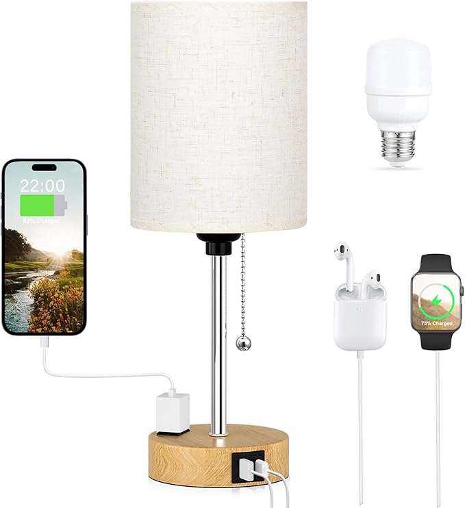 Small Bedside Lamp for Bedroom Nightstand by DicooolDirect