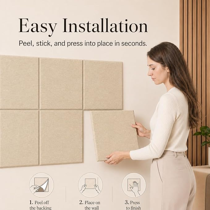 Felt Bulletin Board Tiles, Cork Board Alternative, 48 x 36 in | 0.35 in modular - Image 4
