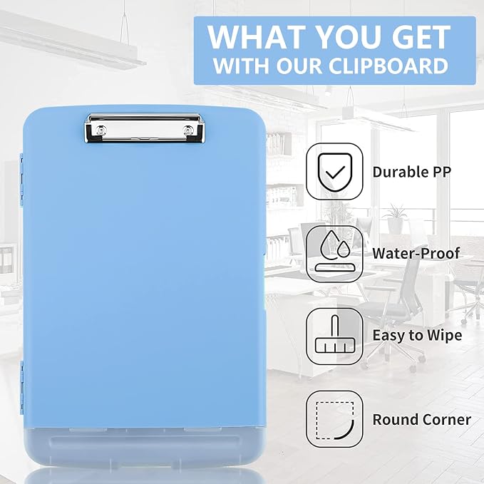 SFLHHDM Clipboard with Pen Holder, Legal Size Nursing Clipboard with Storage - Image 7