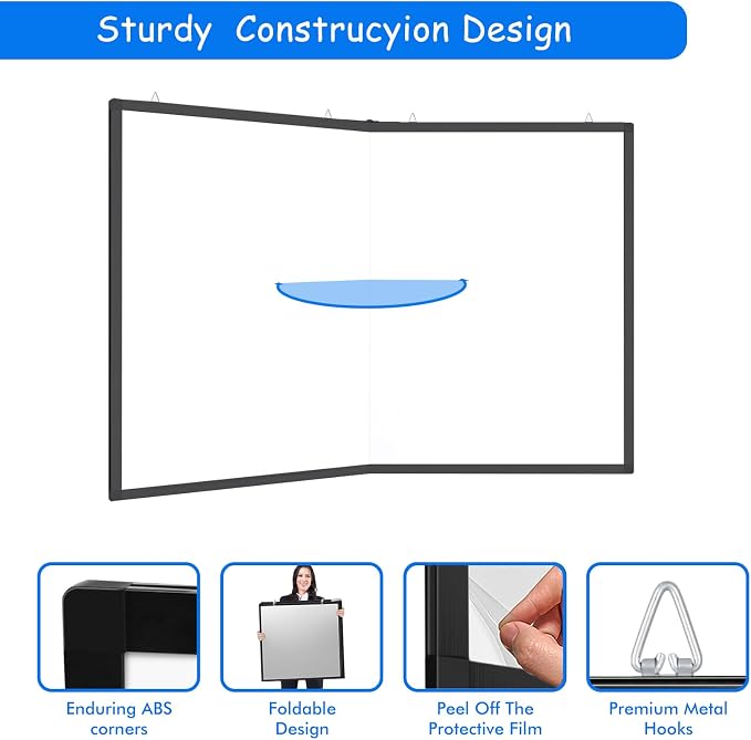 White Board Dry Erase 60x40, Maxtek Large Magnetic Whiteboard Black Dry Erase - Image 5
