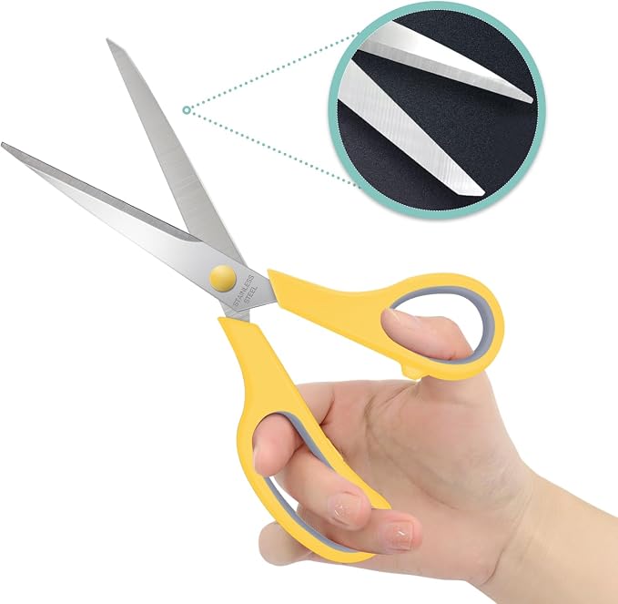 6 Packs Sewing Craft Scissors Bulk, Stainless Steel Shears - Image 4