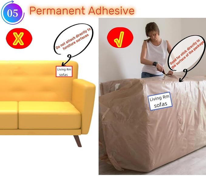 5" x 3" Large Moving Labels for Boxes, Packing Supplies for Moving Color Coded - Image 6