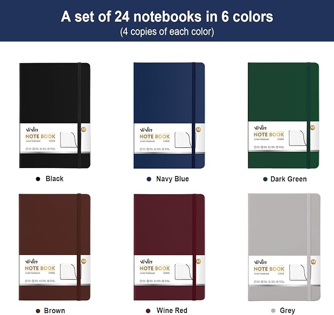ViVin Lined Journal Notebooks for Professional Office Work, 192 Pages, Medium - Image 3