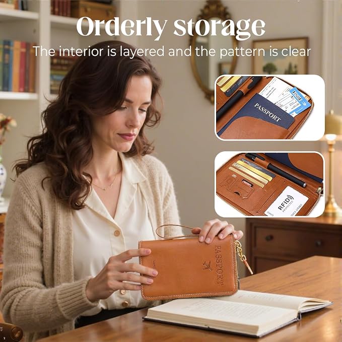 Multi-Functional RFID Passport Wallet, RFID Passport Holder - Image 5