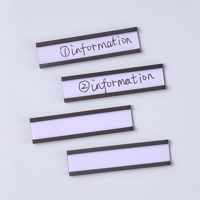 Magnetic Label Holders with Magnets Magnetic Data Card Holders with Clear - Image 7