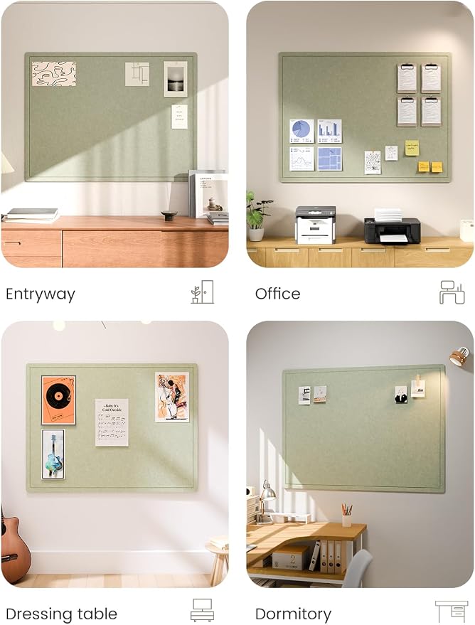 Fluxynara Large Bulletin Board, 47.2" x 35.4" Cork Board Alternative - Image 7