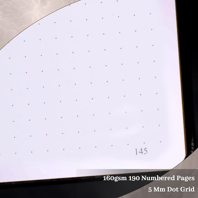 TIEFOSSI Dot Journal, 160gsm 190 Numbered Pages, Diary - Image 3