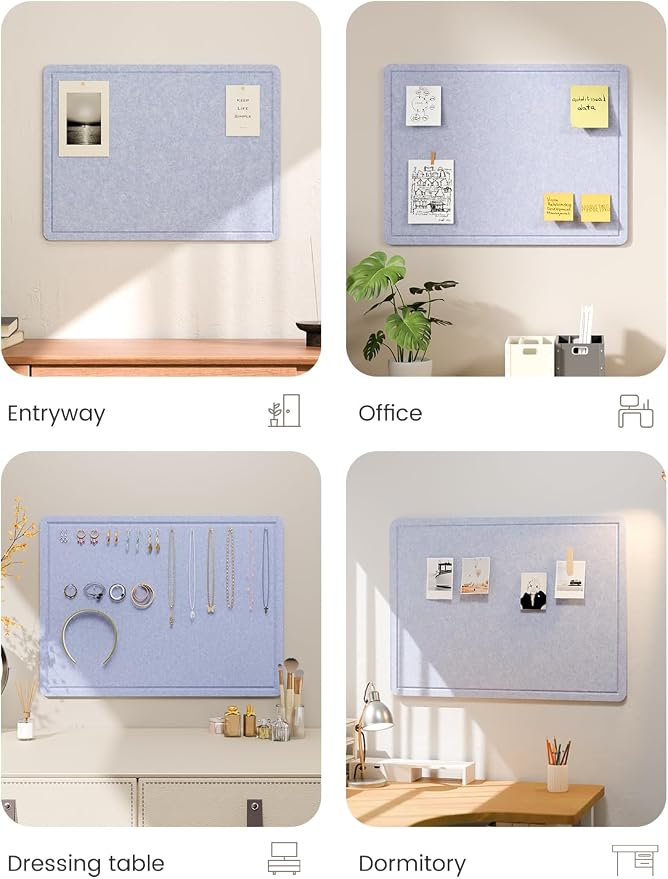 Fluxynara Bulletin Board, 23.6" x 17.5" Cork Board Alternative - Image 7