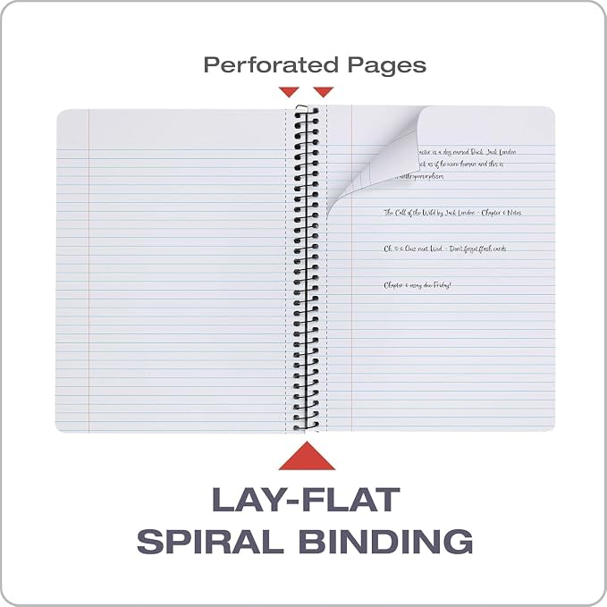 Oxford Spiral Composition Notebooks, 4 Pack, College Ruled Paper, 9-3/4 x 7-1/2 - Image 5
