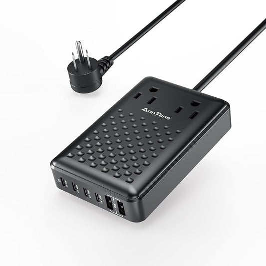 Charging Station 140W USB C Charger Block, Upgraded GaN III 8-in-1 Fast Charging Station Hub，PD 65W Laptop Charger Adapter Compatible with Compatible with MacBook Air/Pro,iPhone16/15,Galaxy S24 etc-DeskLoop Office