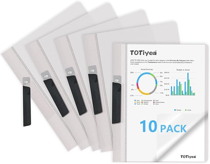 TOTiyea 10 Pack Clear Report Covers by TOTiyea