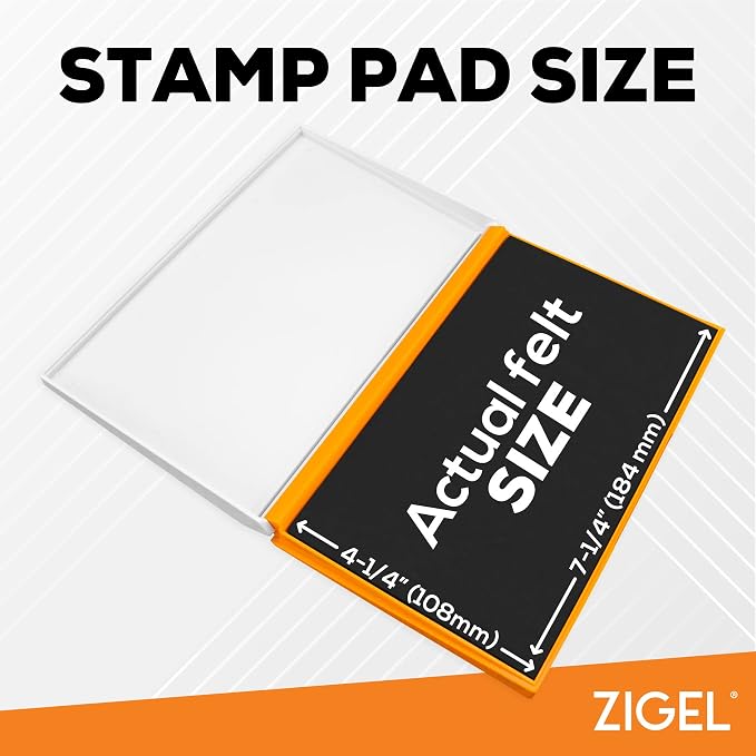 Plastic Case Stamp Pad Large Size, Olive Green Color - Image 4