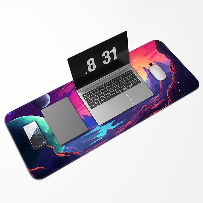 Gaming Mouse Pad, Non-Slip Rubber Base, Stitched Edges, 31.5x11.8 Inch Large - Image 5