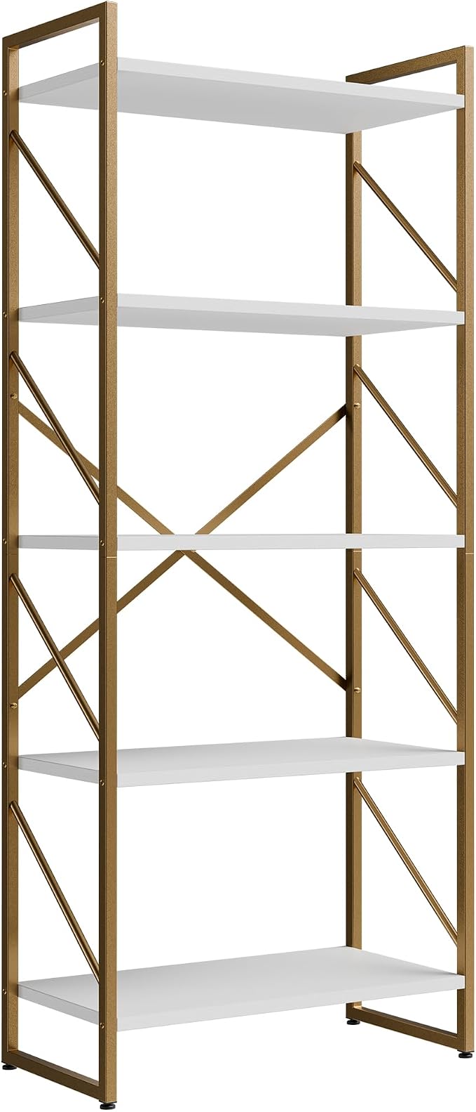 Shintenchi 5 Tiers Bookshelf, Classically Tall Bookcase Shelf, Industrial Book - Image 6