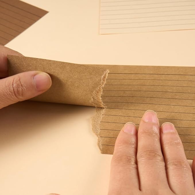 100 Sheets 4x6 Colored Ruled Note Cards Index Cards, 5 Brown | 250 GSM Heavy - Image 5