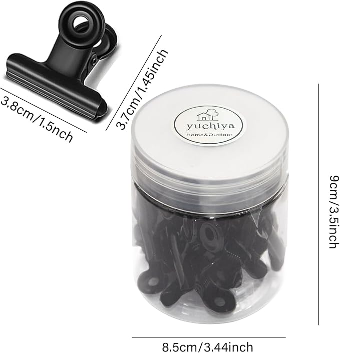 Bulldog Black Metal Binder Clips - Image 6
