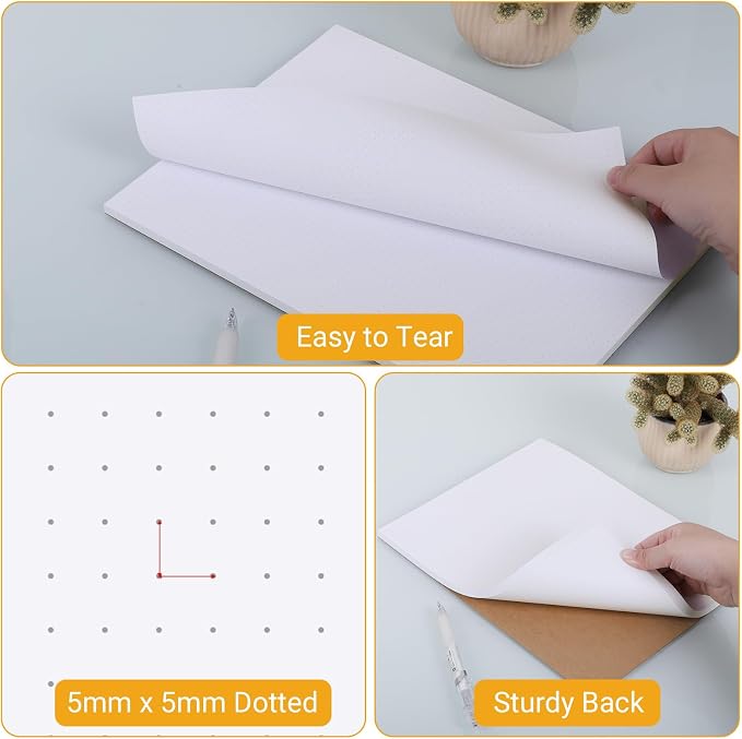 zmybcpack 6 Pack 8.5"X11" Dot Grid Memo Pads, Dot Grid Paper Notepad, Letter - Image 3
