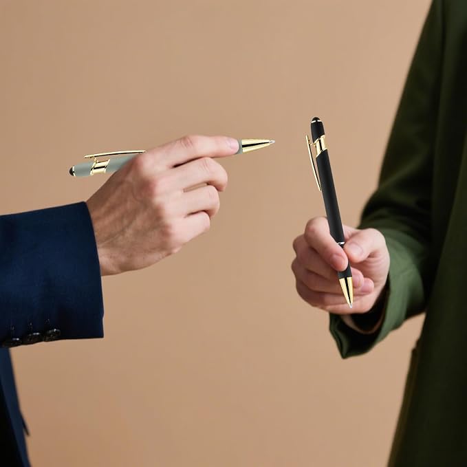 LINFANC 12 Pack Morandi Gold Ballpoint Pen - Image 4