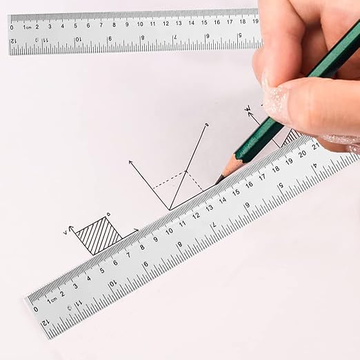 YouOKLight Plastic Ruler 30cm, Transparent Ruler 12 inch, Metric Ruler - Image 7