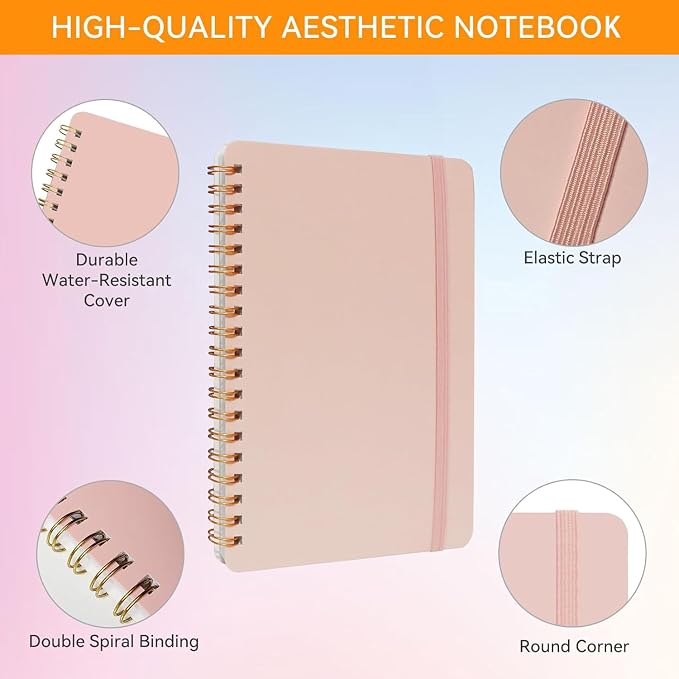 4 PCS Small Spiral Notebook 5x7, Spiral Journal Notebook, Notebooks - Image 3