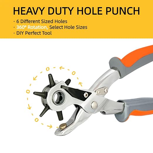 Leather Hole Punch, BILLION GOLD Heavy-Duty Belt Hole Puncher, Watch Straps - Image 4