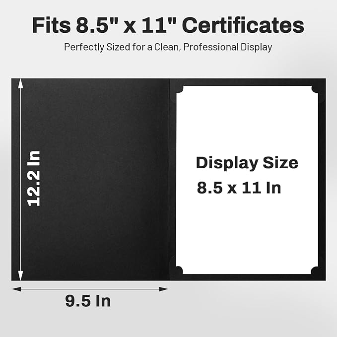 SUNEE Certificate Holders, 100 Packs Black Diploma Holders, Certificate Covers - Image 5