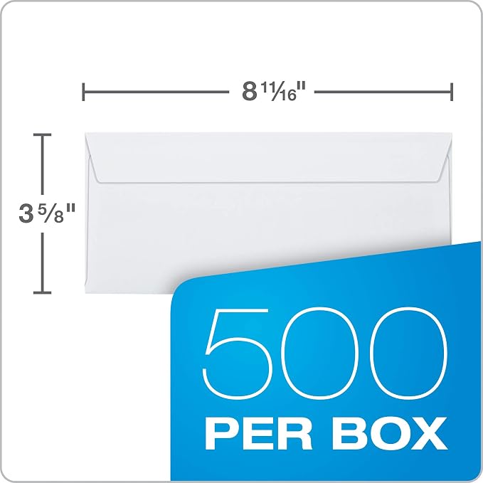 Quality Park #8 Double Window Envelopes, Self Seal Security Envelopes - Image 5