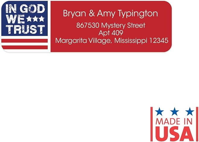 in God We Trust Rolled Address Labels/Roll of 250 Personalized Return Address - Image 5