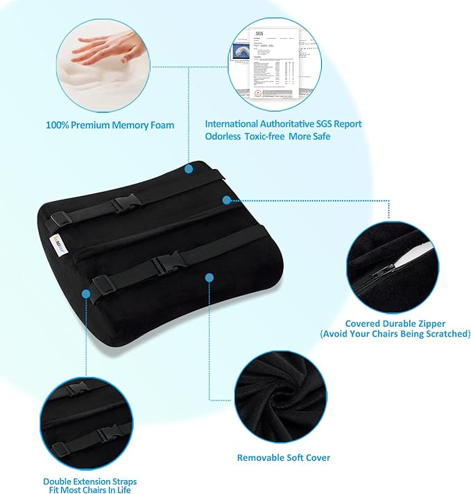 SAIREIDER Seat Cushion and Lumbar Support Pillow - Image 4